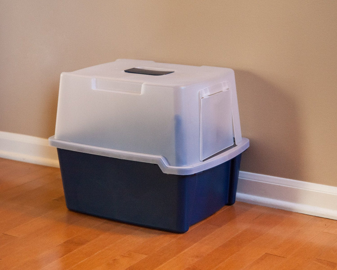 Hooded Cat Litter Box - Large - image 4#color_blue