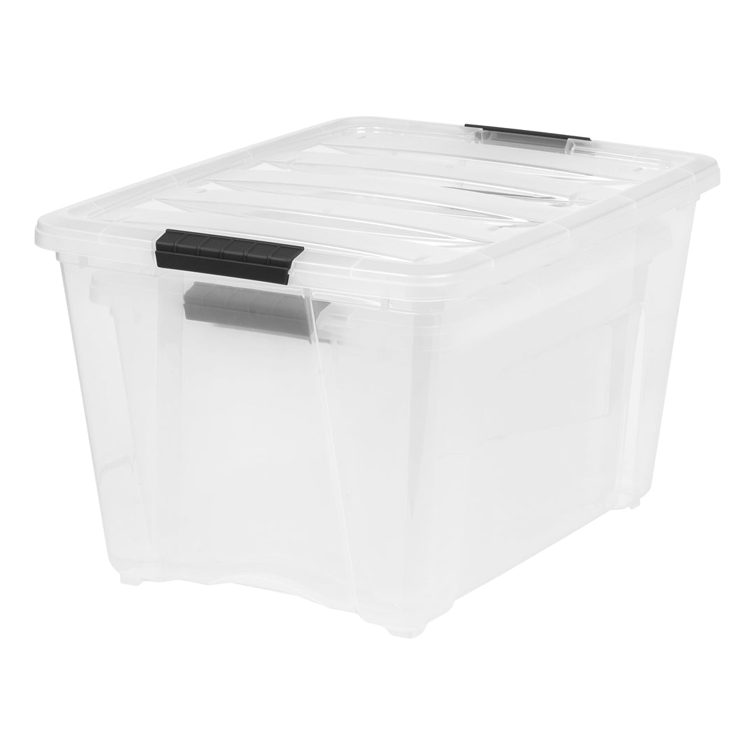 IRIS USA 2021 Edition 19, 32, and 53 Quart Stack & Pull™ Box, Clear with Black Handles, Nestable and Stackable - IRIS USA, Inc.