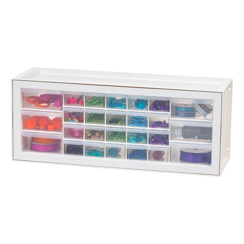 26 Drawer Sewing and Craft Parts Cabinet, White - IRIS USA, Inc.